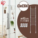 パーテーション 突っ張り棒 つっぱり棒 幅42cm メッシュパーテーション RP-420ホワイト アイリスオーヤマ パーティション 間仕切り 収納用品 プラスチ...