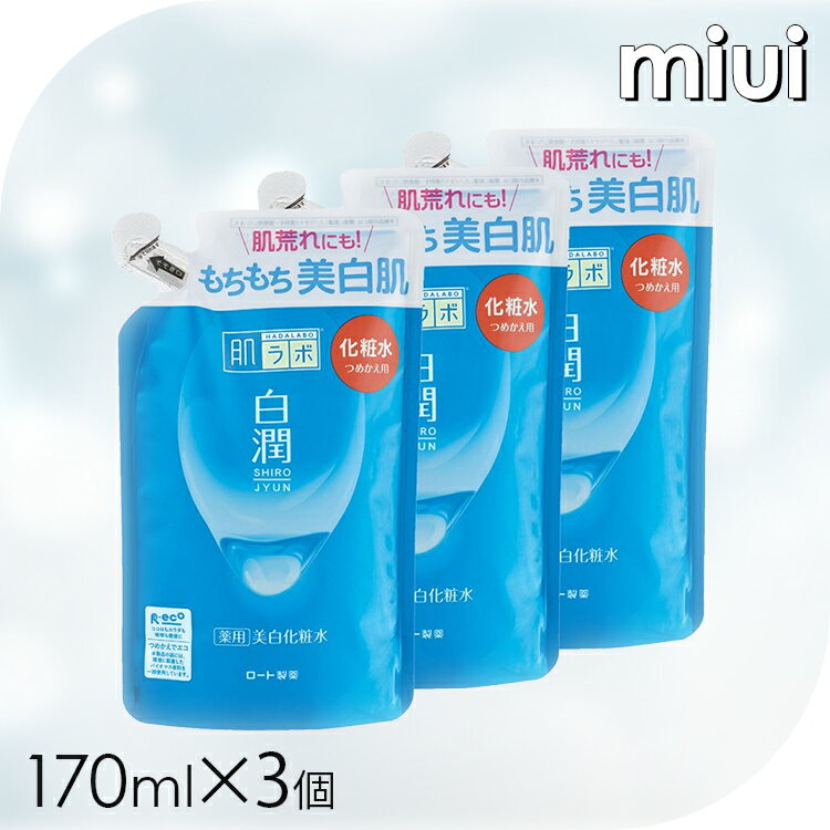 【2個】 肌ラボ 白潤 薬用美白化粧水 詰替え 170mL 肌ラボ たっぷり 保湿 うるおう 明るい肌 化粧水 肌ケア ロート製薬 【D】