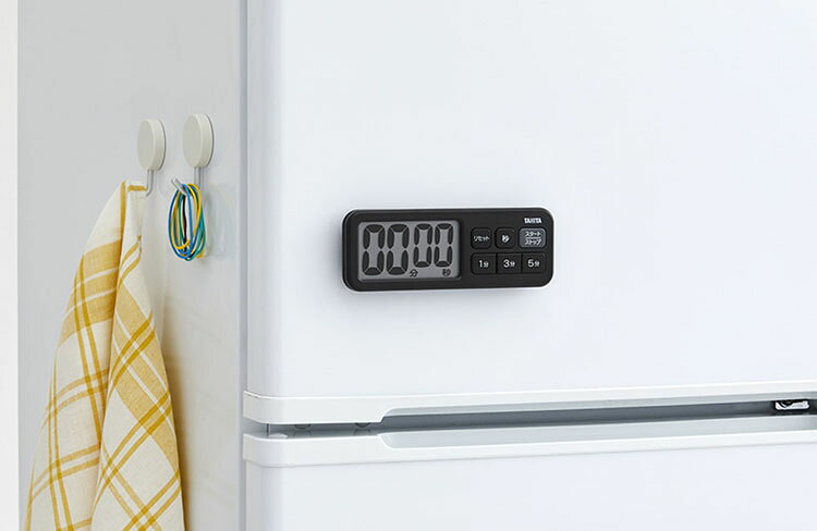 タイマー キッチンタイマー 大文字 抗菌でか見えタイマー TD-431-BK送料無料 タニ...