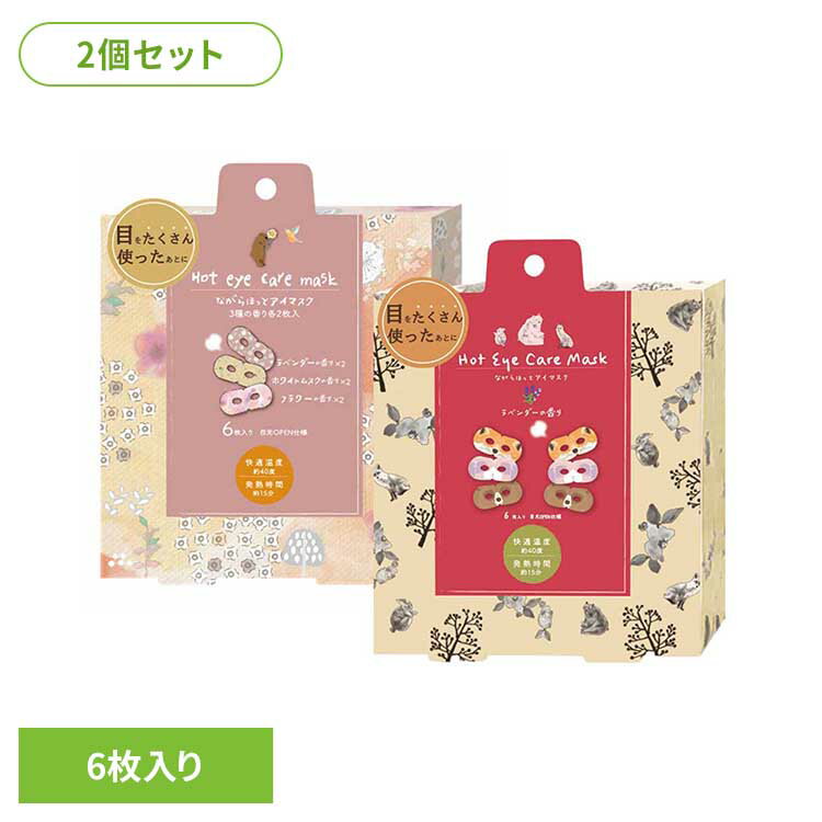 【2枚セット】ながら温アイマスク アソート 6枚セット RLK38462アイマスク ホットアイマスク アイケア ながら アイケア ほんやら堂 アソートD アソートE