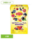 リプトン ベリーミックス ティーバッグ 15袋×24個 紅茶 ティーバッグ リプトン フレーバーティー ベリーミックスティー ミックスベリーティー フルーツティー キーコーヒー