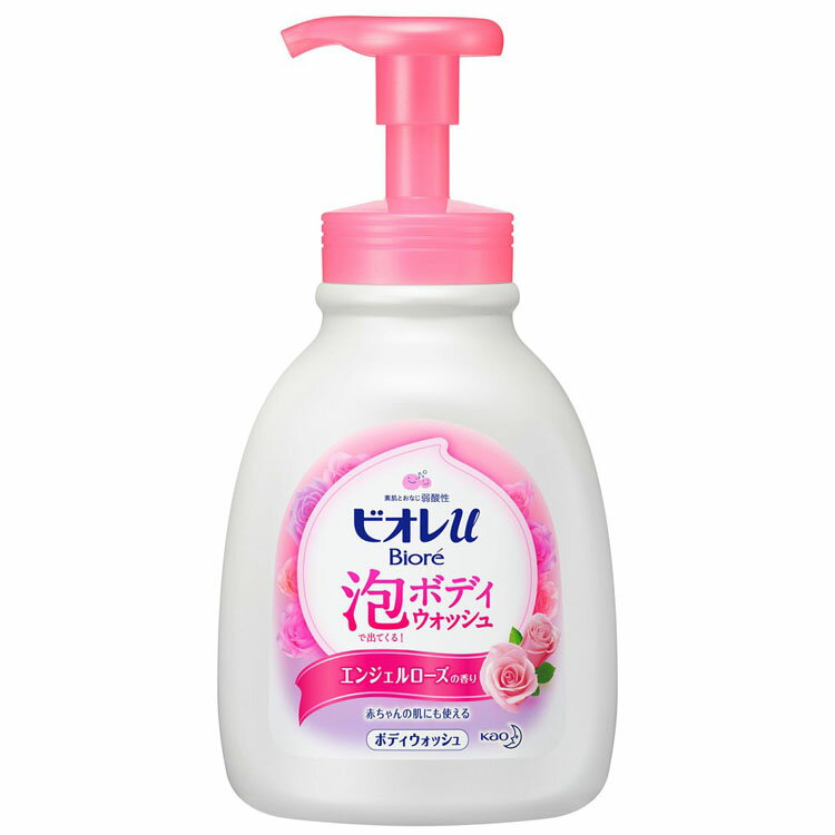 樂天商城 - ビオレu泡で出てくるボディウォッシュローズ ポンプ 600ml ボディウォッシュ ボディソープ ボディシャンプー 弱酸性 泡ボディウォッシュ 泡 手のひら洗い もっちり泡 ローズ Biore ビオレu ビオレ 花王 KAO 花王株式会社