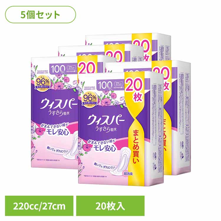 ウィスパー うすさら吸水 100cc 20枚 さらさら ナプキン P&G
