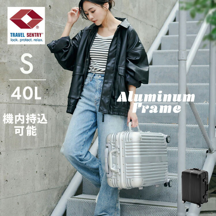 ≪クーポン利用で8,710円〜★10日まで≫スーツケース 機内持ち込み Sサイズ アルミ キャリーバッグ キャリーケース 40L 4.7kg キャリーバッグ 機内 軽量 旅行 出張 TSAロック ダイヤル式 ダブルキャスター 8輪 オートリターン機能 ABS樹脂