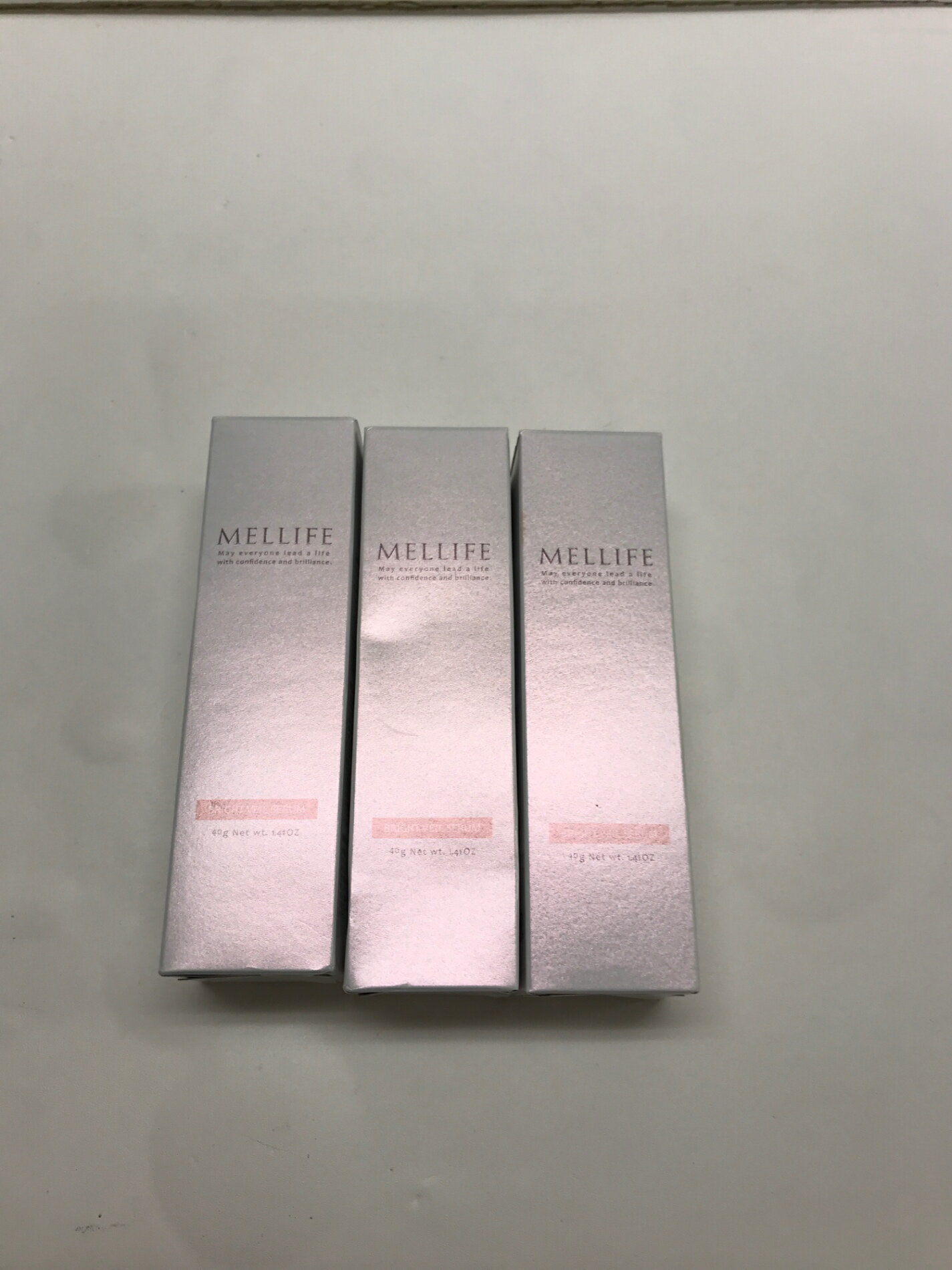 【中古】 【未使用】C754 ★メリフ ブライトヴェールセラム(炭酸美容液)美白美容液 エイジングケア 無香料 40g 3本セット D ※注意