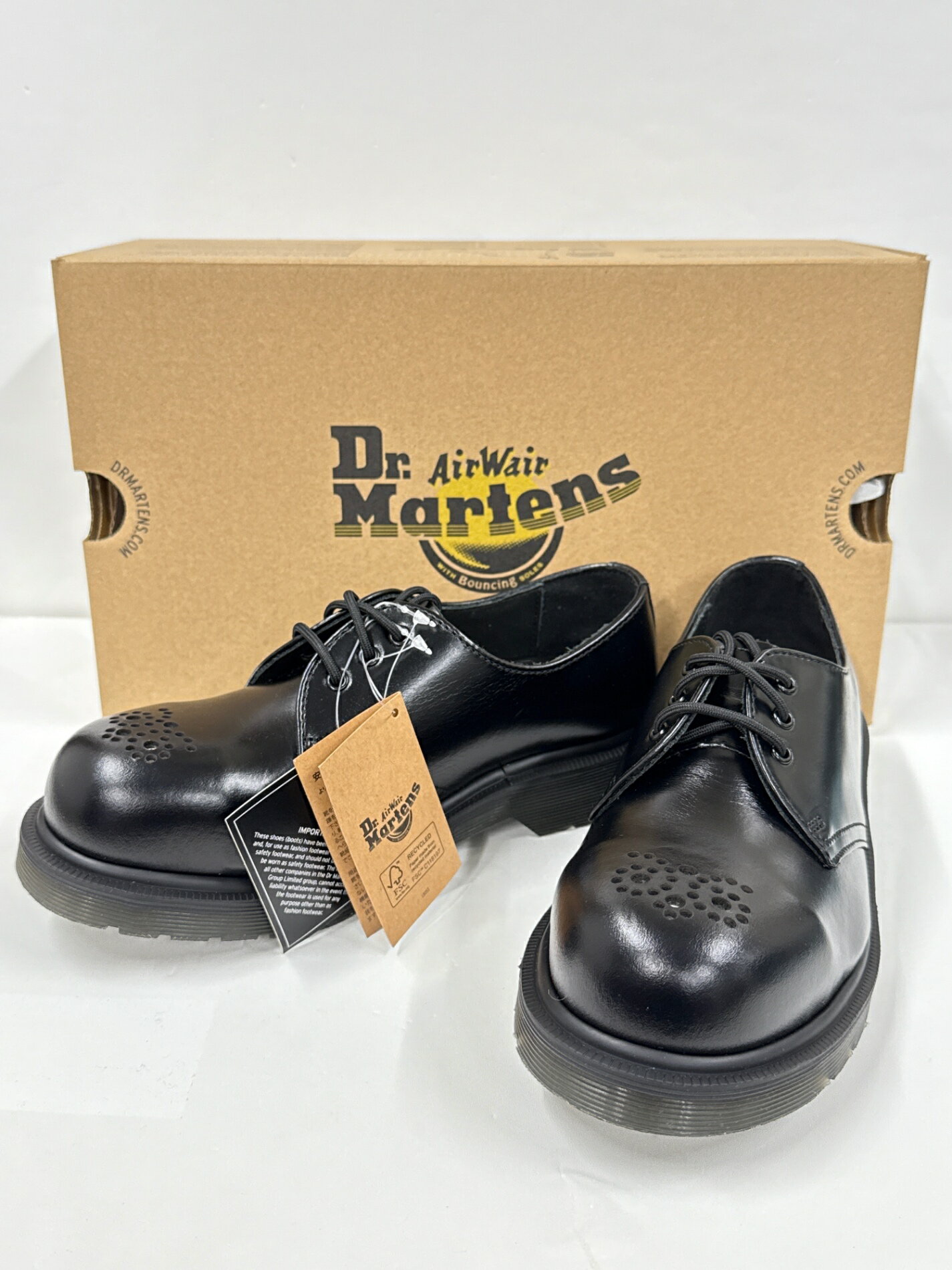 【中古】 【未使用】C606 D ドクターマーチン Dr.Martens 1461 スチールトゥ 3 ホール 22cm シューズ ブラック
