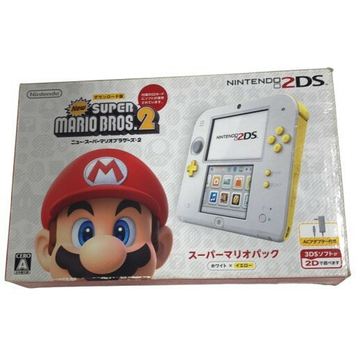 【中古】任天堂 ニンテンドー2DS 本体 スーパーマリオパック 【ホワイト×イエロー】FTR-001 ...