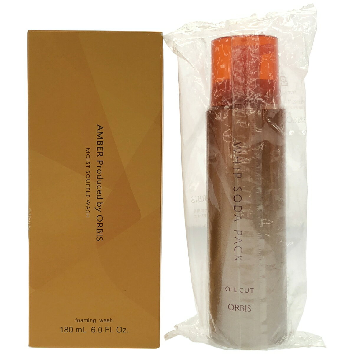 【中古】【未使用】Z000 オルビス アンバー モイスト スフレ ウォッシュ 180ml & オイル カット ホイップ ソーダ パック 100g 2本セット