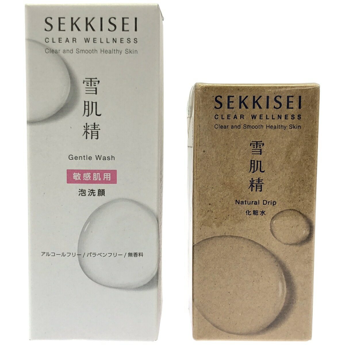 【中古】【未使用】Z000 雪肌精 クリアウェルネス ジェントル ウォッシュ 160ml & クリアウェルネス ナチュラル ドリップ 125ml 2本セット
