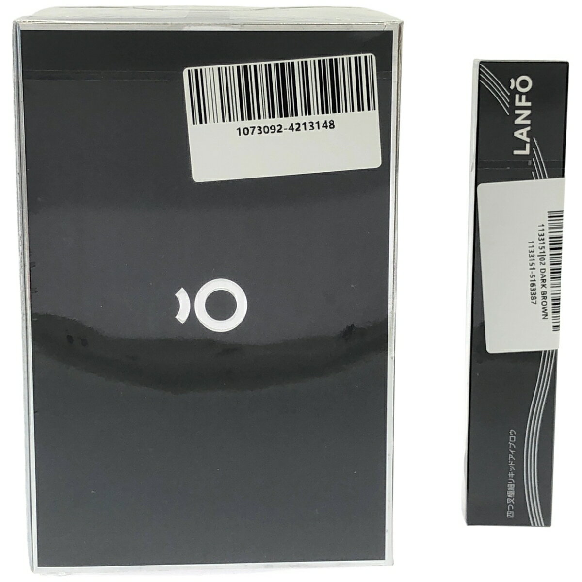 【中古】【未使用】Z000 LANFO パールクリスタルファンデーション 03 15g & LANFO 四つ又極細アイブロウ ＃2アッシュブラウン 2個セット