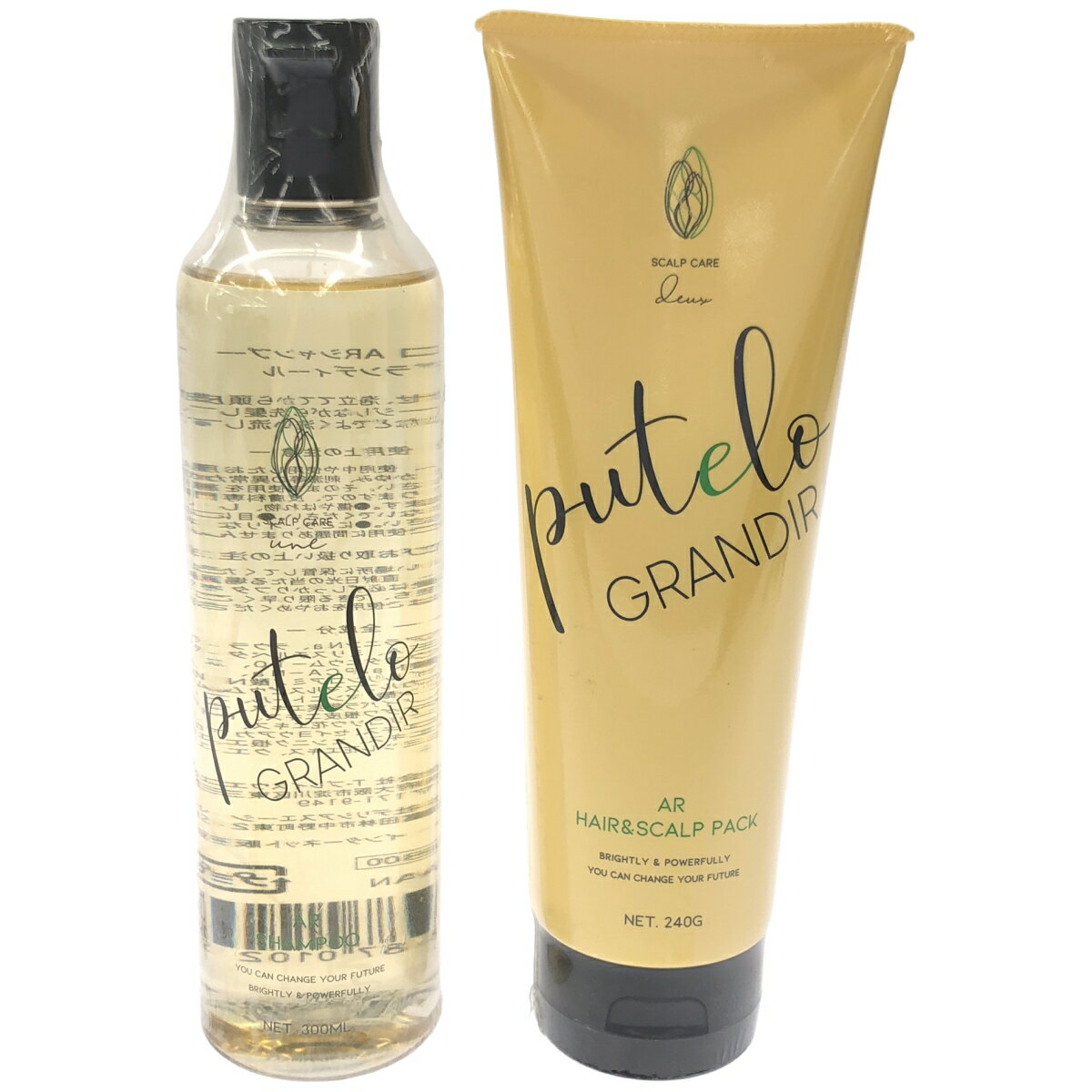 【中古】【未使用】Z000 プテロ ARシャンプー グランディール 300mL & プテロ ARヘア&スカルプパック グランディール 240g 2個セット