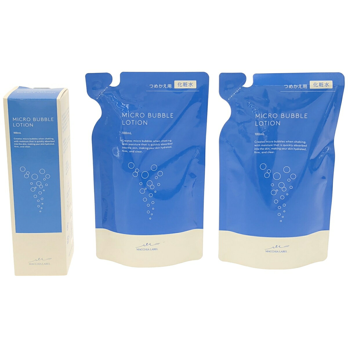 【中古】【未使用】Z000 マキアレイベル マイクロバブルローション 100mL 1個 & つめかえ用 100mL 2個 計3個セット
