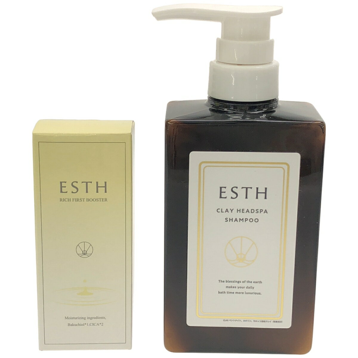 【中古】【未使用】Z000 ESTH ヘッドスパシャンプー 380g & リッチファーストブースター 30ml 2個セット