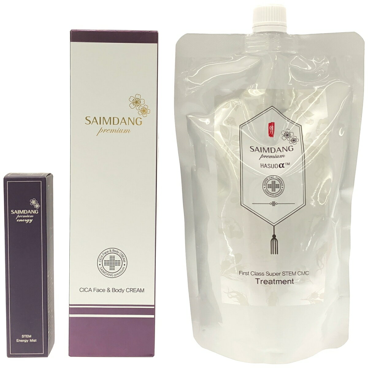 【中古】【未使用】Z000 サイムダン プレミアム CICAフェイス&ボディクリーム 250ml & エナジー ミスト 30ml & 他1個 計3個セット