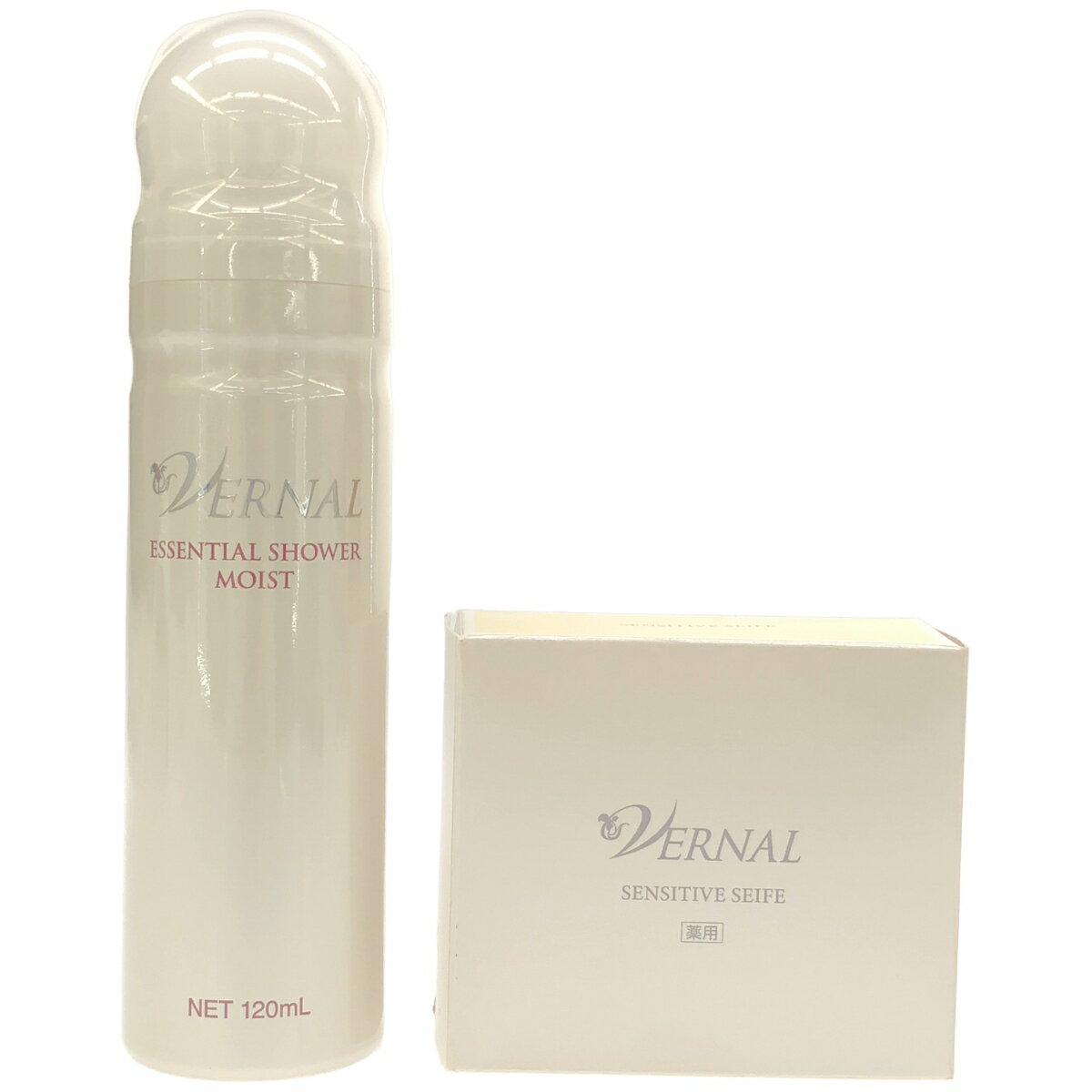 【中古】【未使用】Z000 VERNAL エッセンシャルシャワー モイスト 121g(120mL) & 薬用センシティブザイフ 90g 2個セット