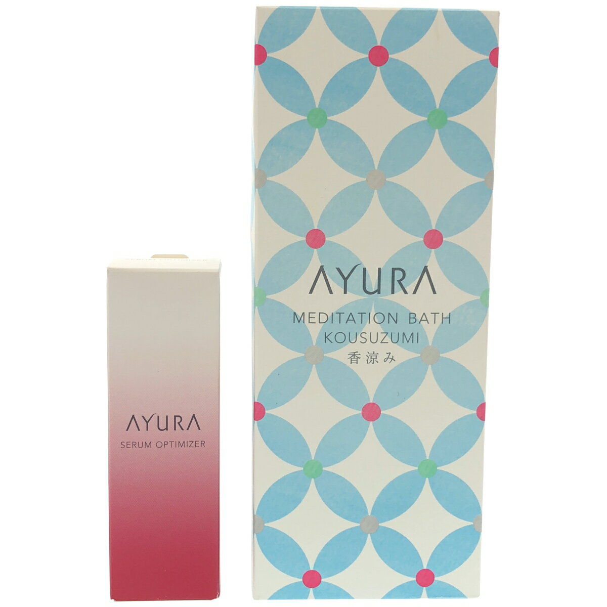 【中古】【未使用】Z000 アユーラ メディテーション バス 300mL & セラム オプティマイザー 7mL 2個セット