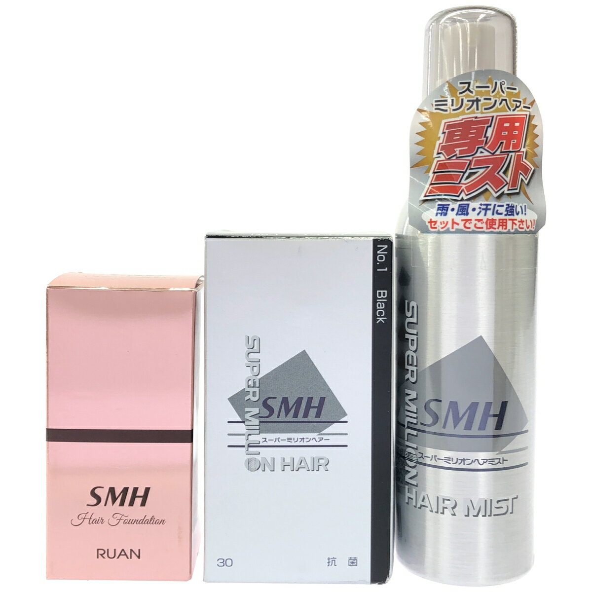乐天商城 - 【中古】【未使用】Z000 スーパーミリオンヘアミスト 165mL & スーパーミリオンヘアー 30g & SMHヘアファンデーション 12g 計3個セット　ラスト1点！