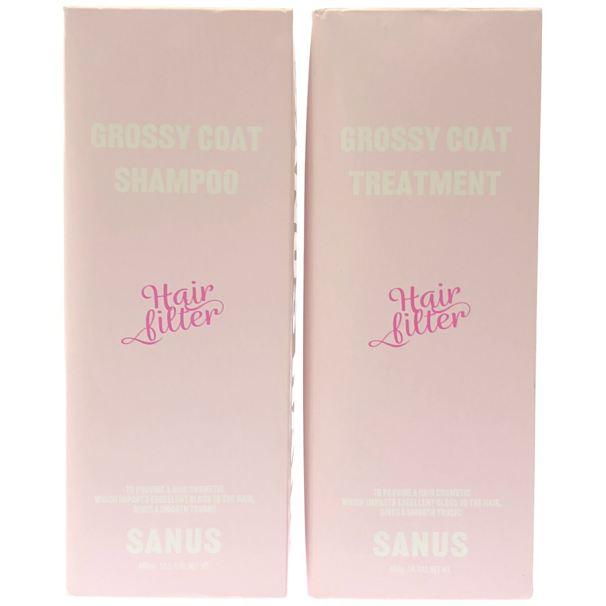 乐天商城 - 【中古】【未使用】Z000 SANUS ヘアーフィルター グロッシーコートシャンプー 400ml & グロッシーコートトリートメント 400g 2個セット　ラスト1点！