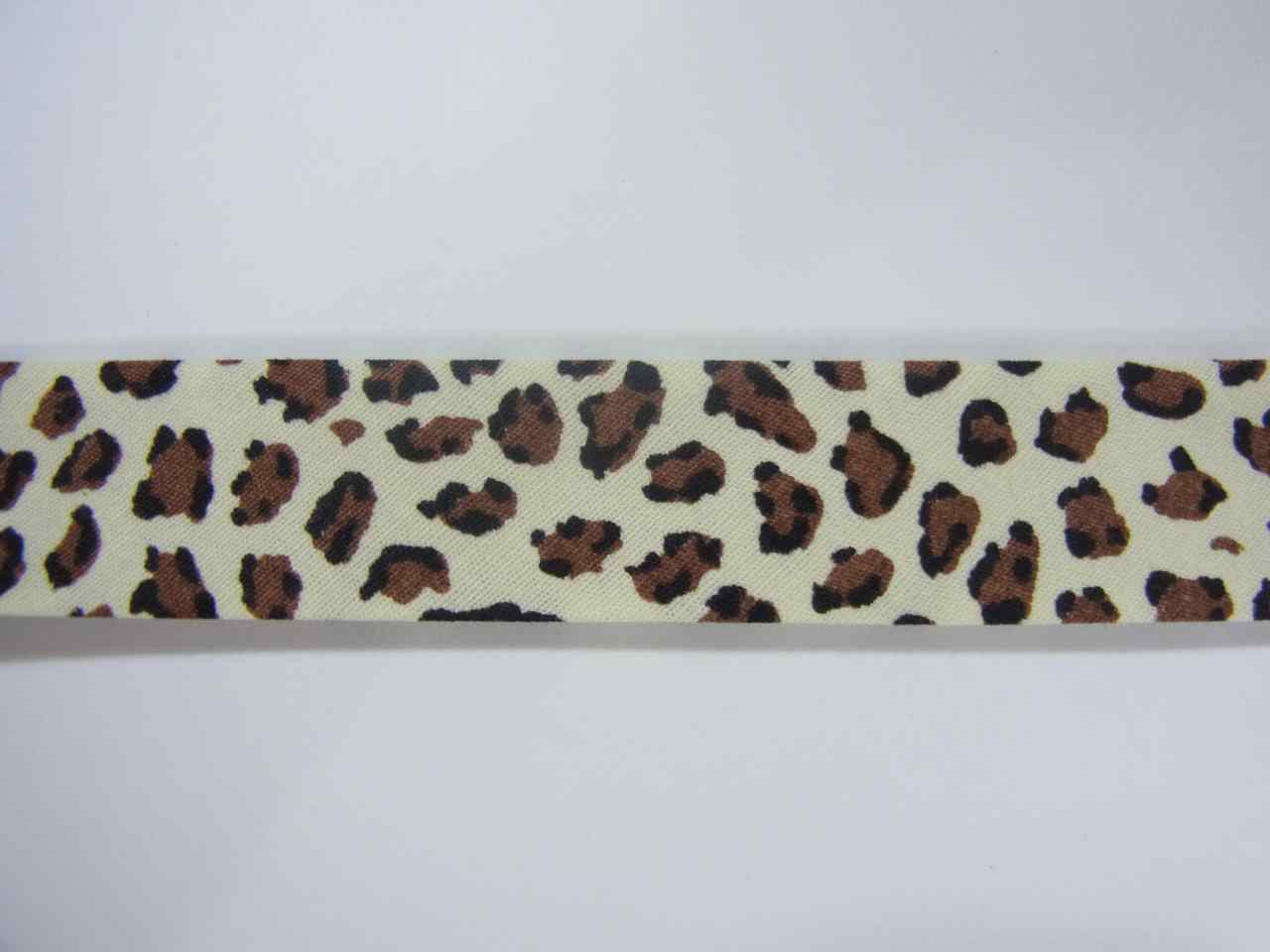 樂天商城 - 両折れバイアステープ　豹柄　18mm巾x3mセット