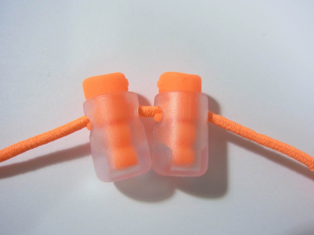 スチレッチコード　丸ゴム　ネオンカラー　蛍光色　パステルカラー　オレンジ系　約2.5mm巾x3m+コードストッパーx2個セット