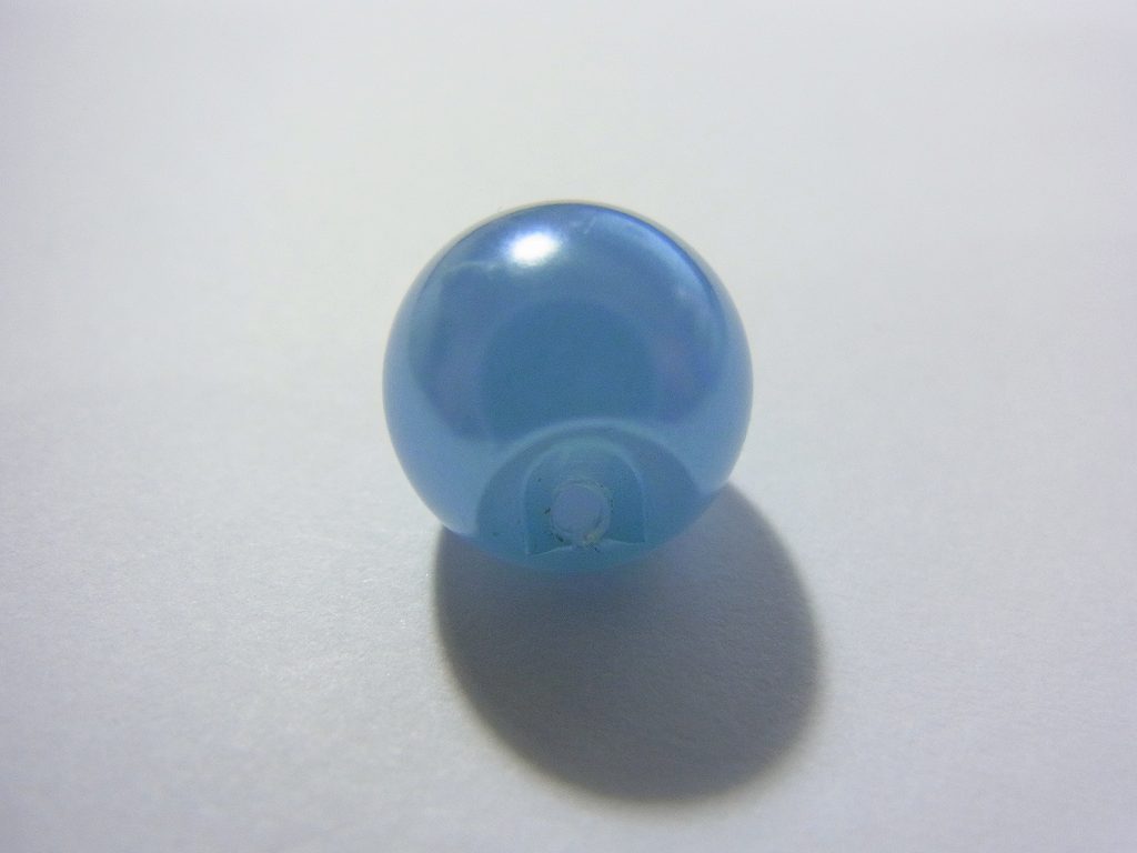 イミテーションパールボタン　ライトブルー系　サイズ(別表)により入り数が異なります。