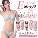 【Eカップ】ブラジャー ブラショーツセット 大きいサイズ 下着 レディース/E80 E85 E90 E95 E100/モールドブラ モールドカップブラ ブラセット 上下 花柄 リボン サテン/ネイビー ピンク パープル 紫 ブラック 黒/かわいい おしゃれ 安い 人気