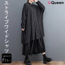 大きいサイズ レディース BIGシャツ ストライプ柄 オーバーサイズ ワイド ロング丈 春 秋 LL 3L 4L 5L 6L ブラック 新入荷 メール便可