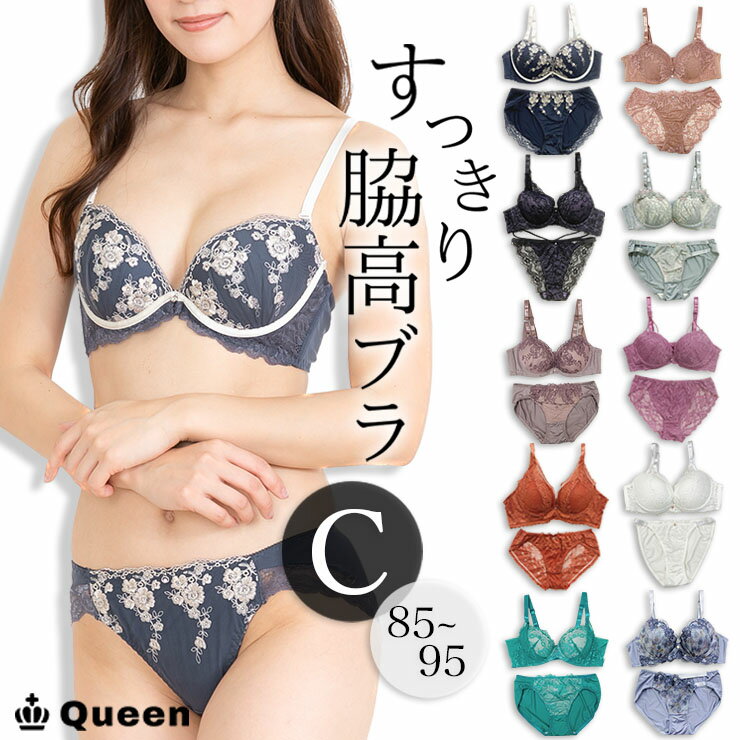 大きいサイズ ブラジャー ショーツセット レディース 下着 C85 C90 C95 脇高ブラ ぽっちゃり 大きめアンダー