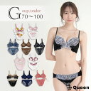 大きいサイズ ブラショーツセット レディース 下着 モールドカップ ブラジャー セクシー レース 大人 派手 G70 G75 G80 G85 G90 G95 G...