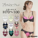 ブラショーツセット 大きいサイズ 下着 レディース モールドカップ ランジェリー 大人 おしゃれ セクシー ワイヤー入り H70 H75 H80 H85 H90 H95 H100