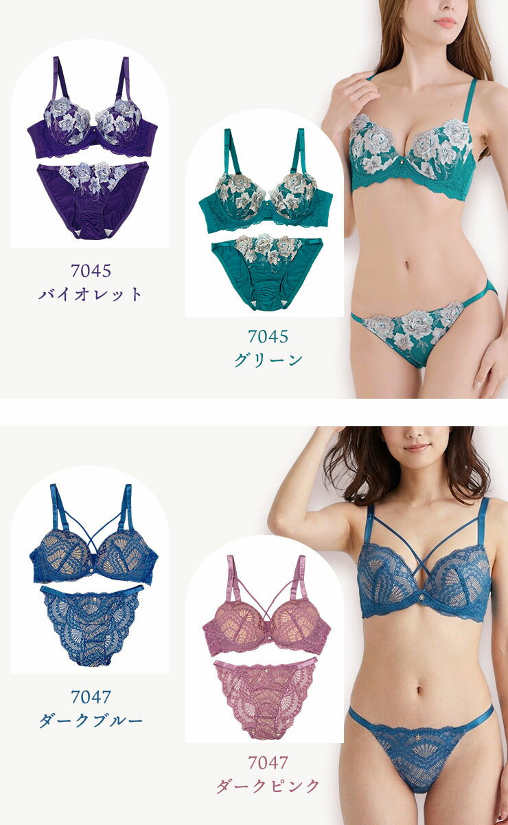 大きいサイズ ブラジャー ショーツセット レディース 下着 D85 D90 D95 D100 脇高 ...