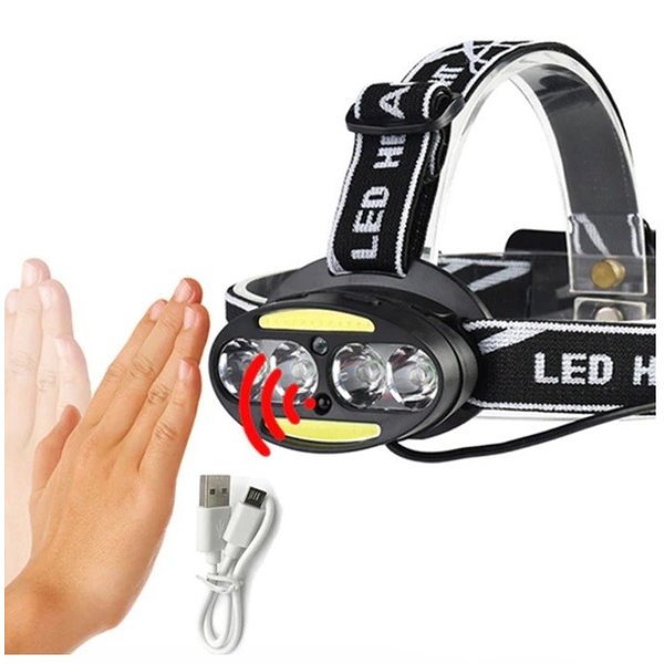 送料無料 作業用ヘッドライト ヘッドランプ 工事用 業務用 作業灯 照明 アウトドア DIY USB 防水
