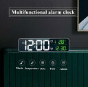 送料無料 LEDデジタルアラーム時計 温度計 目覚まし時計 置時計 デジタル時計 卓上時計 室内時計 寝室 トイレ キッチン インテリア