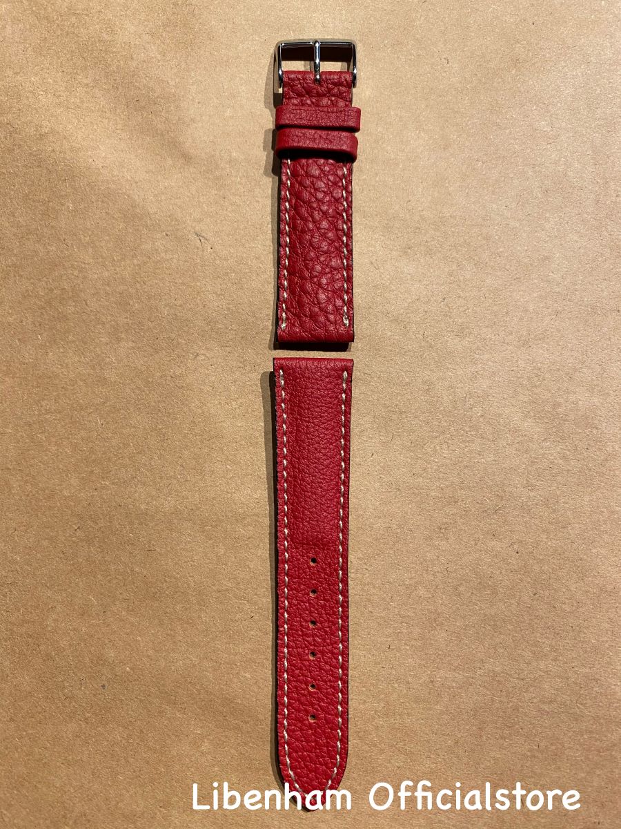 リベンハム 公式 Libenham Leather S06 Red 20mm レザーベルト ストラップ レッド ラントシャフト スモール ミディアム