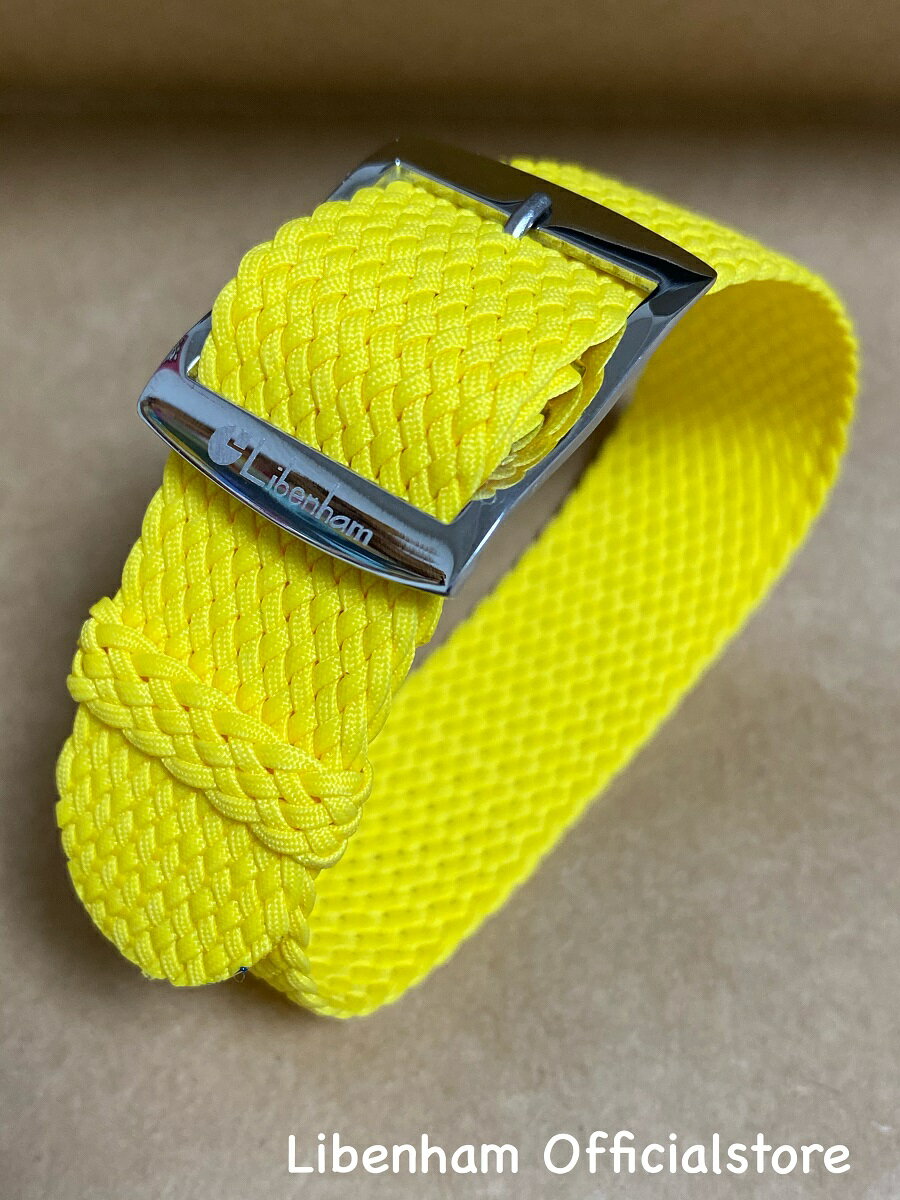 リベンハム 公式 Libenham PERLON S01(Yellow/20mm) ナイロンベルト ストラップ イエロー ラントシャフ..
