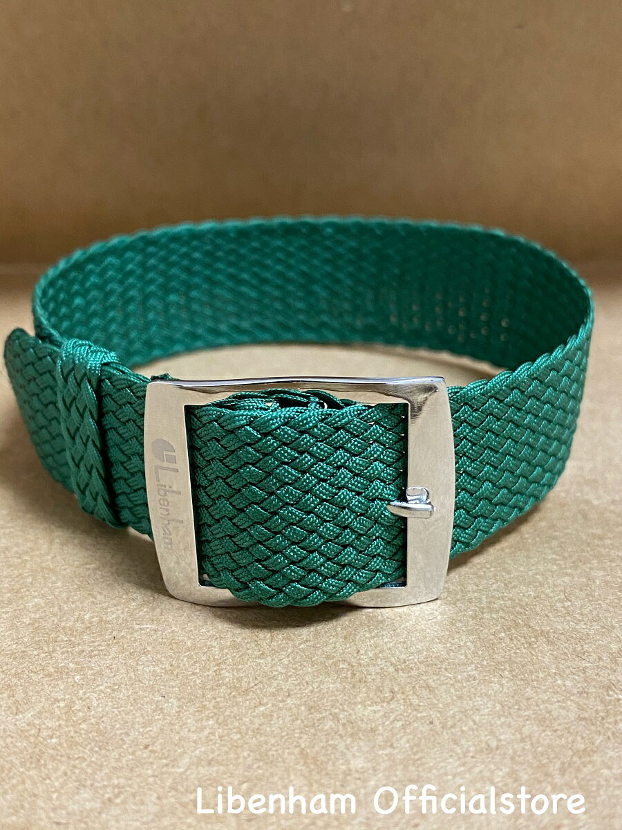 リベンハム 公式 Libenham PERLON S01(Green/20mm) ナイロンベルト ストラップ グリーン ラントシャフト スモール ミディアム