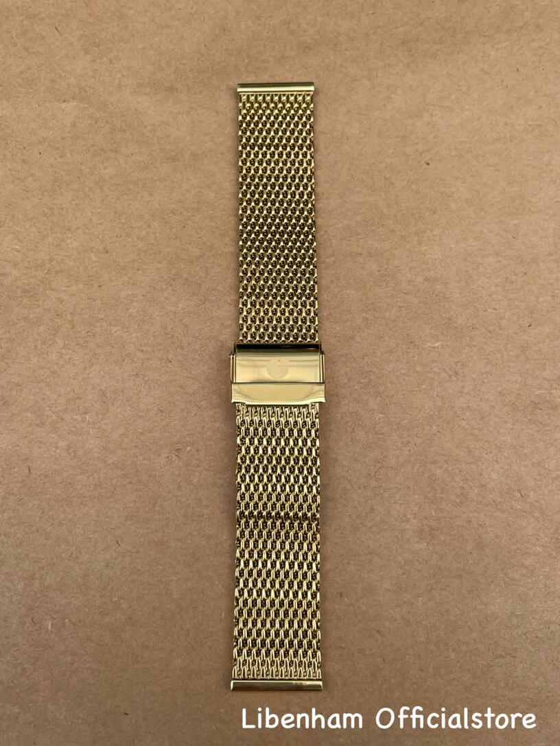 Rakuten - 【リベンハム公式通販】Libenham/Strap MESH-01(Gold/20mm)/リベンハム/正規/メッシュベルト/ストラップ/ベルト/ゴールド/ツヤあり/ラントシャフト/スモール/ミディアム