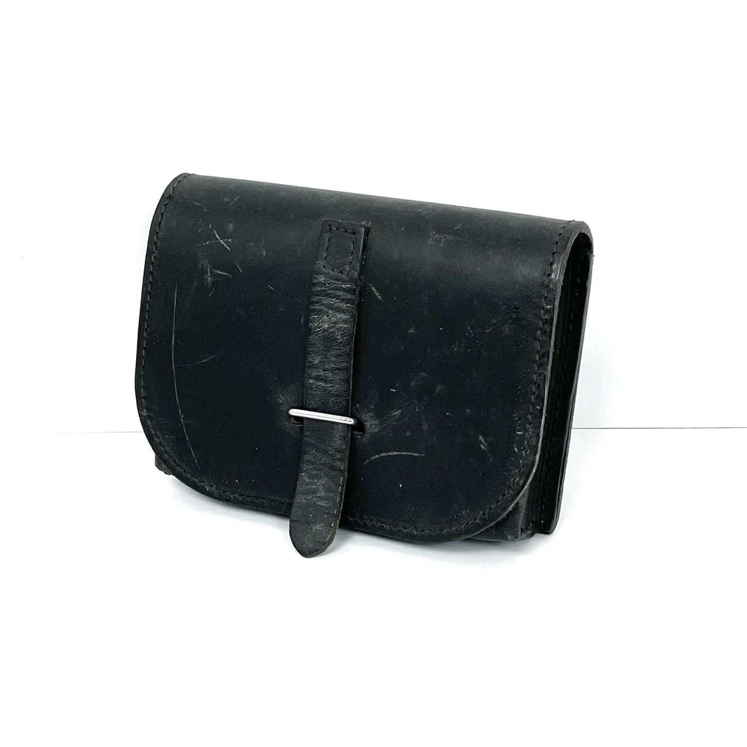 Unisex Bags - イタリア Type-1 ブラック レザーパウチ USED 31U-