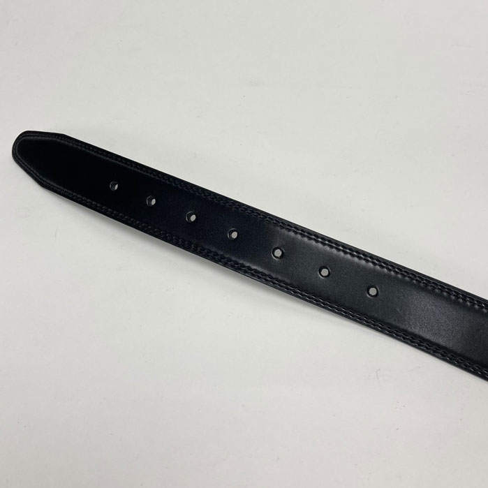 オランダ、ブラック、35mm、レザーベルト（新品）98N=