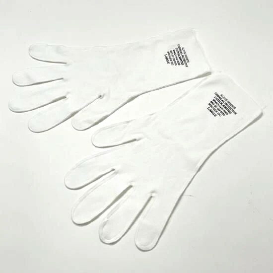 Rakuten - アメリカ軍 ホワイト コットン ケミカルプロテクティブ インサートグローブ 新品 US4-