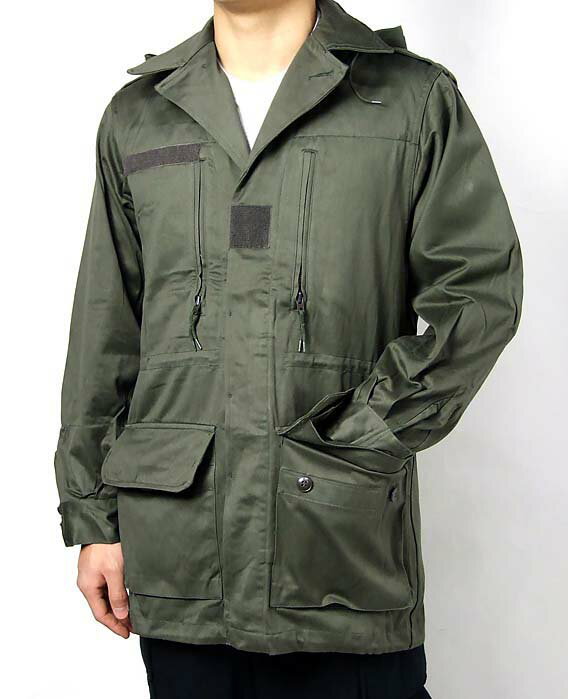 乐天商城 - フランス軍 OD M-64 フィールドジャケット フード付 新品 F19NH