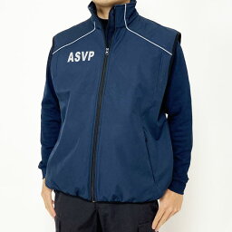 フランス警備隊 ASVP ネイビー フリース ソフトシェルベスト 新品 F63N=