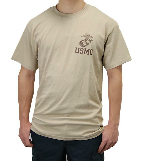 U.S.M.C. サンド SOFFE ミリタリーTシャツ 新品 T44NM-