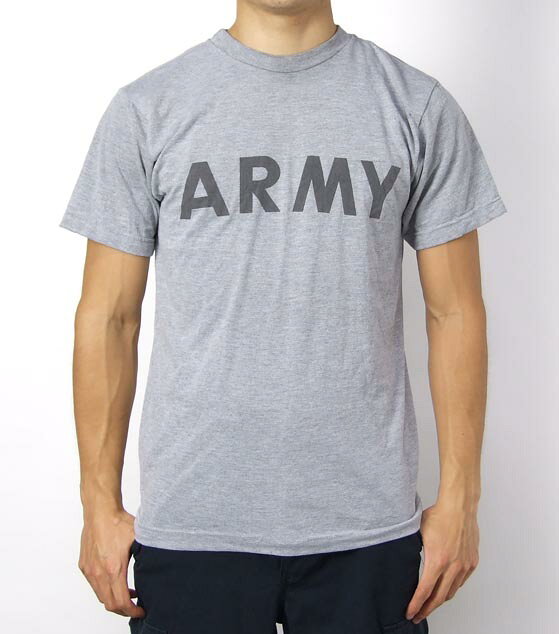 【訳あり】アメリカ軍 U.S.ARMY グレー 前期型 IPFU トレーニング Tシャツ USED T4...