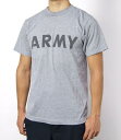 【訳あり】アメリカ軍 U.S.ARMY グレー 前期型 IPFU トレーニング Tシャツ USED T45UD-