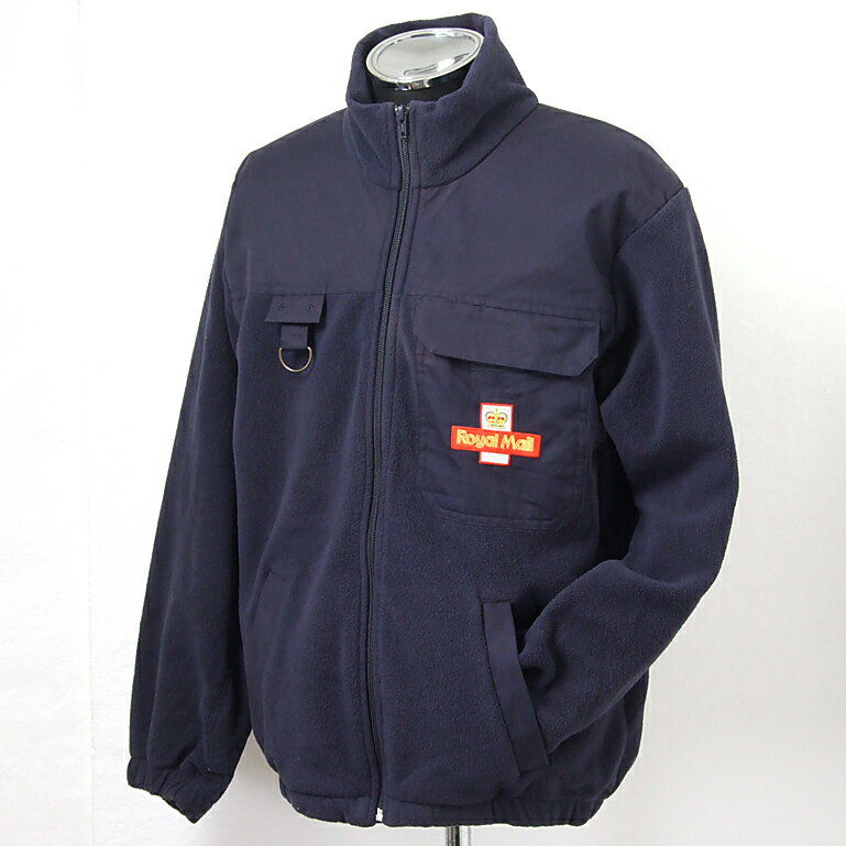 【訳あり】イギリス郵便 Royal Mail ネイビー フリースジャケット USED B45UD