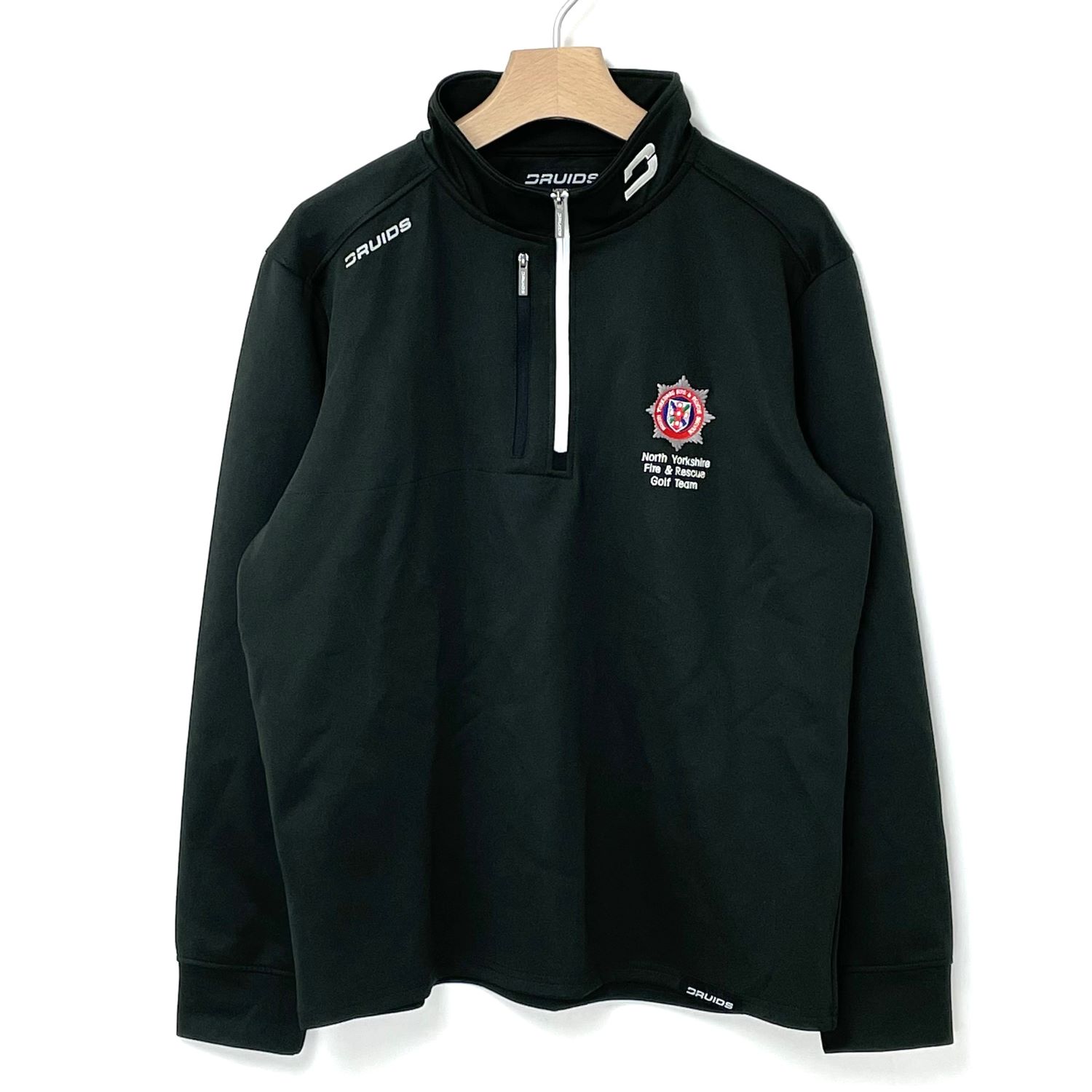 乐天商城 - イギリス・ノースヨークシャーFire & Rescue ブラック ハーフZIPシャツ Mサイズ 新品 UK239=