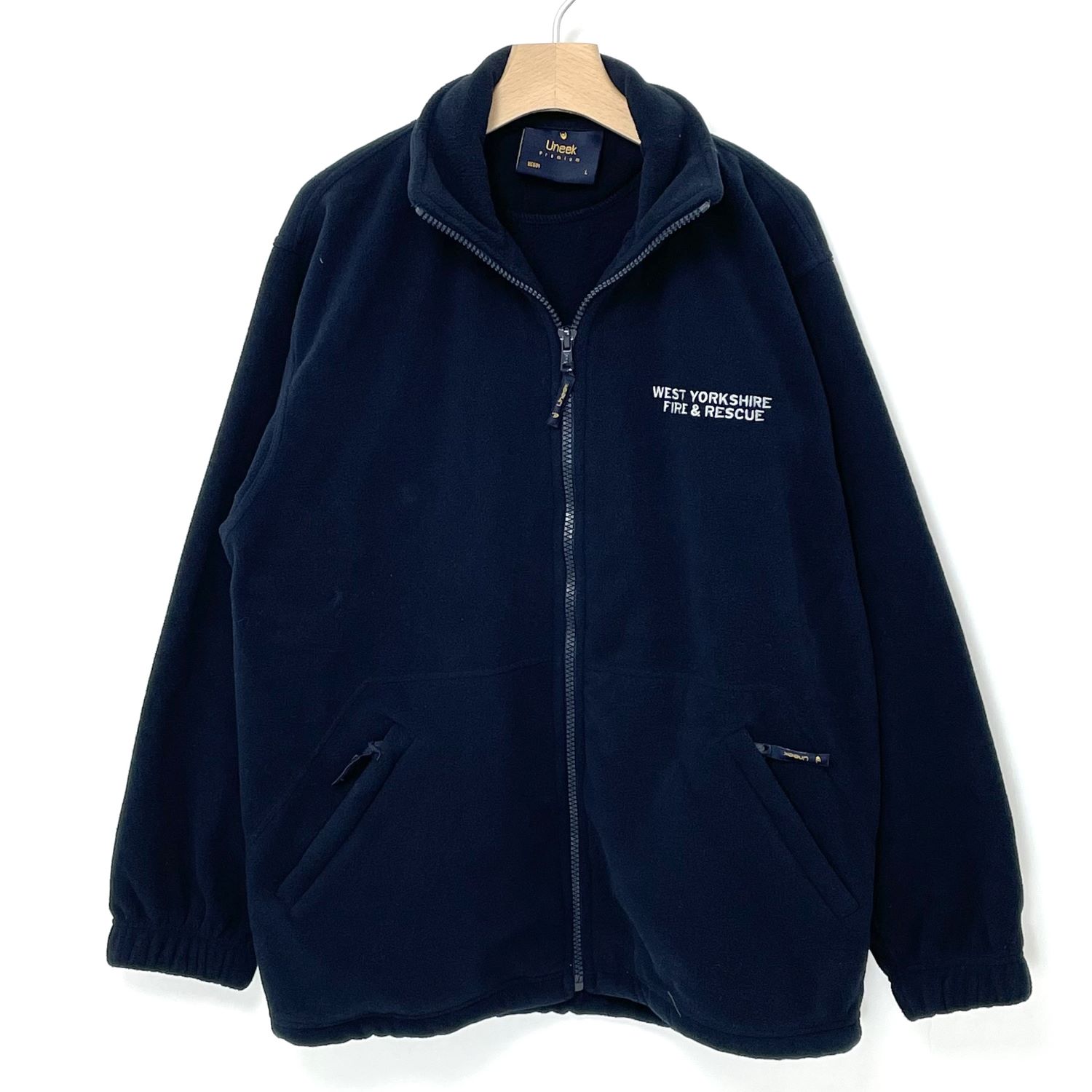 Rakuten - イギリス・ウェストヨークシャー消防&レスキュー ネイビー フリースジャケット USED UK81