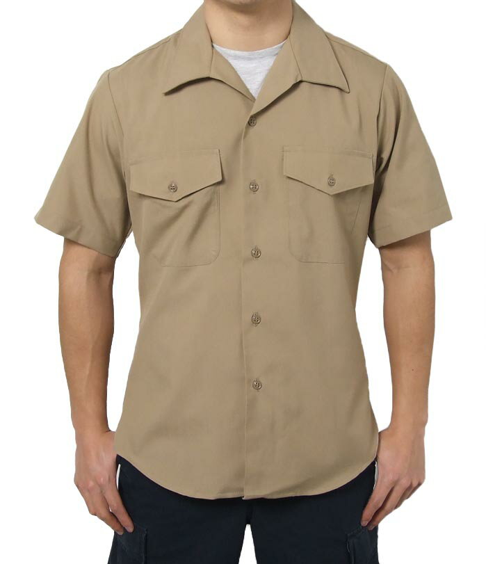 アメリカ海兵隊 USMC コヨーテ 半袖ドレスシャツ 新品 MC-SS-N-