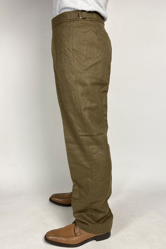 ビッグ特価、イギリス、アーミー、ポケット無、ブラウン、バラック、ドレスパンツ（新品）206N−X-S=